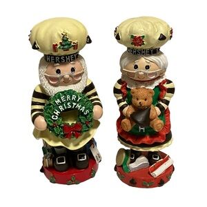 Hershey's Christmas Santa Mrs Claus Kurt Adler Figurines Lot of 2